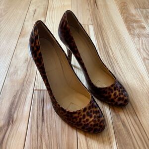 J. Crew Leopard Print Patent Leather High Heel Pumps Made in Italy